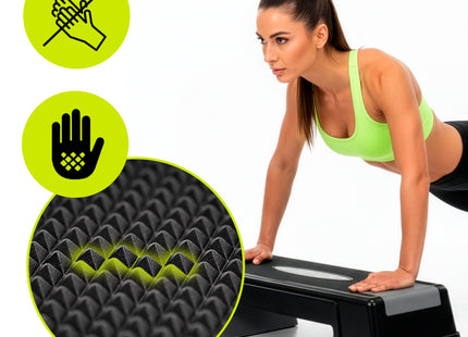 Aerobic Stepper | Verstelbaar | Zwart/Grijs | 350 KG