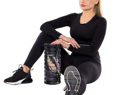 Foam Roller | Massage Roller | Trigger Point Massage | Fitness | Medium Hardheid | 33 cm | Zwart/Blauw/Roze/Geel