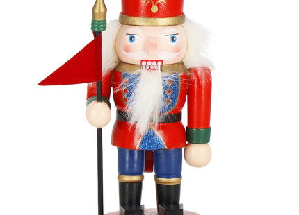 Notenkraker Kerst | Houten Soldaat | Kerstversiering | Multicolor | 15 cm