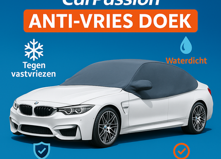 CarPassion Classic Autohoes - Halfcover - Beschermhoes - Waterdicht & Vorstbestendig - Grijs -Maat XL - 295 x 130 x 68 cm