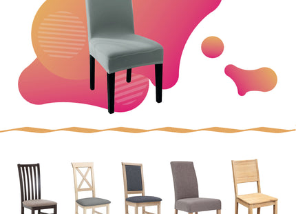 Stoelhoes - Voor Eetkamerstoelen - Met Stretch - Zwart- Wit