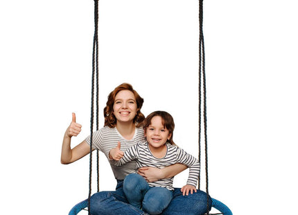 Nestschommel | Kinderschommel | Ø100 CM | Max 100 KG | Blauw/Zwart