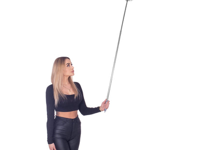 Stofdoek - Telescopische - Borstel -  78,5-280 cm - Wit\Grijs