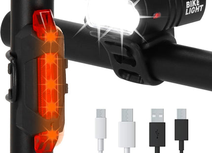 Fietslamp | Fietslicht | Fietsverlichting | Achterlicht fiets | LED | USB | 1000 lumen | Zwart