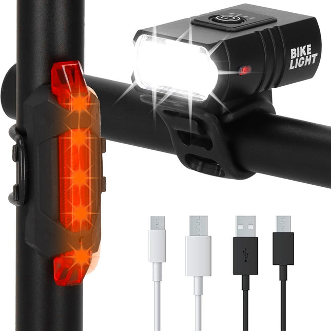 Fietslamp | Fietslicht | Fietsverlichting | Achterlicht fiets | LED | USB | 1000 lumen | Zwart