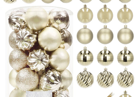 Kerstballen | 20 Stuks | 6 cm | Champagne