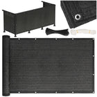 Balkonscherm - Privacyscherm - Hoge Kwaliteit - Waterbestendig - UV-bescherming - 0.9x5 m - 95% -Antraciet - PVC