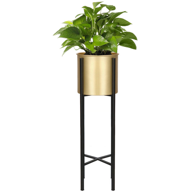 Plantenbak | Plantentafel | Planten Etagère | Metaal Zwart/Goud | 56 cm