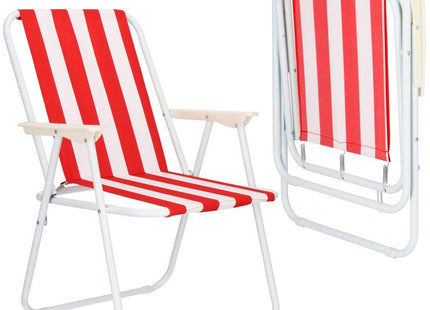 Campingstoel | Inklapbaar | Rood/Wit