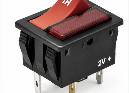 SQOON® Schakelaar Hi / Low + LED geschikt voor Numatic – Vervangingsschakelaar voor Numatic stofzuigers