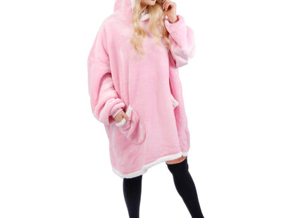 Hoodie Deken | Deken Met Mouwen | One Size | Roze