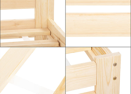Bed - Lattenbodem - Eenpersoons - Naaldhout - 200x90 cm