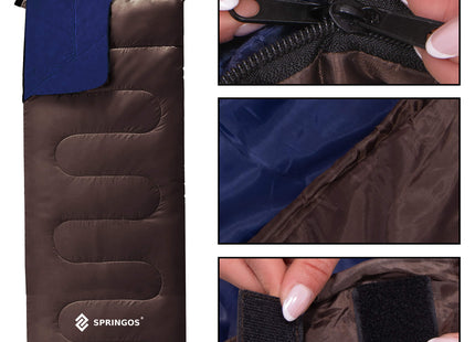 Slaapzak | Wandel Slaapzak | Dekenmodel | Capuchon | Inclusief Draagtas | 220x80 cm| Bruin