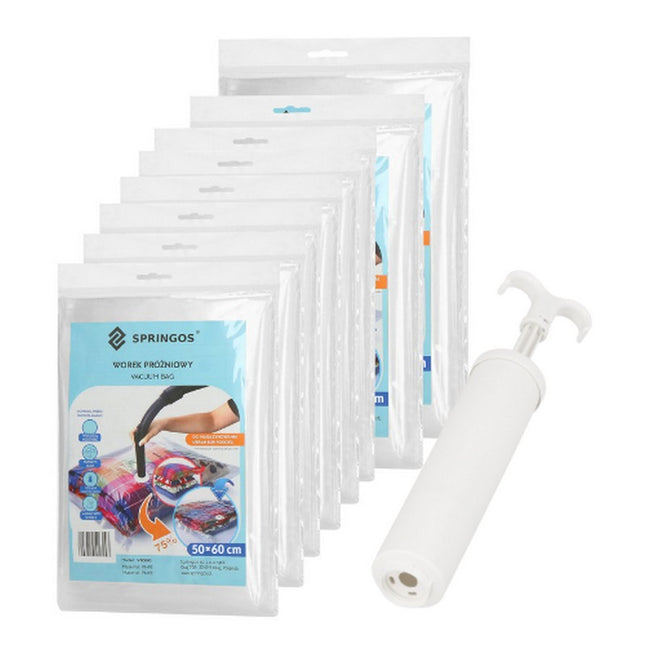 Vacuümzakken Set | Opbergzakken Kleding | Herbruikbaar | 12 Stuks | 3 Maten | Transparant | Inclusief Pomp