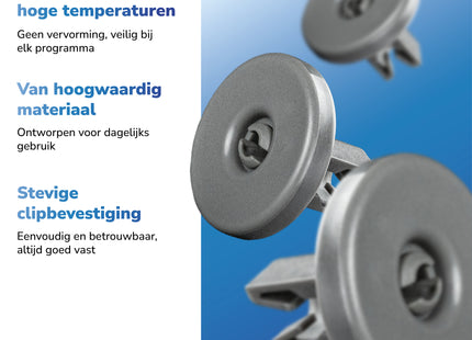Vaatwasser Wiel Voor Onderkorf Geschikt voor IKEA, AEG, Electrolux, Zanussi, Etna - 8 stuks  - 40mm