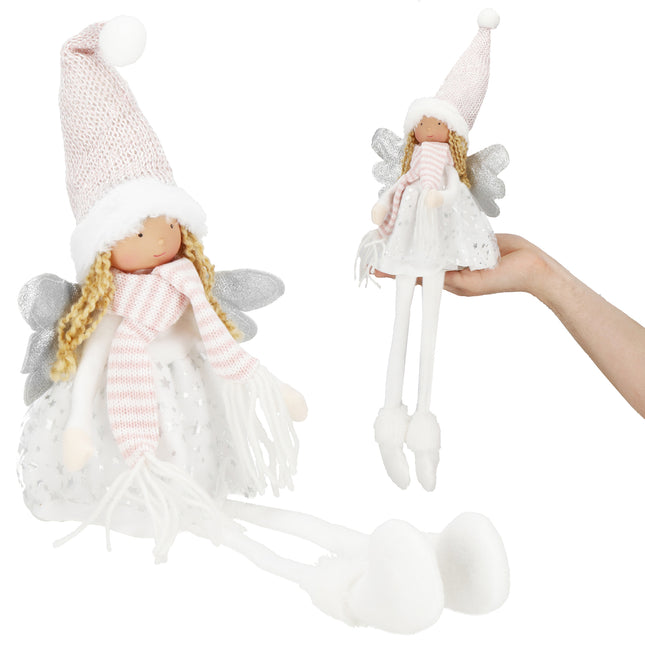 Kerstversiering | Kerstengel | Kerstdecoratie voor binnen | Lichtgevend | 55cm | 1 stuk