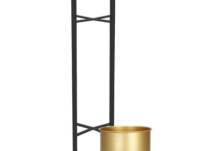 Staande Plantenbak | Plantenbakken | Metaal Zwart/Goud | 82 cm