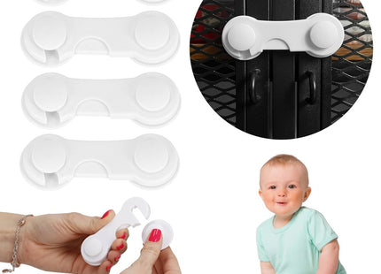 Kinderslot Kastjes | 4 Stuks | 9.5 x 3.5 cm | Wit