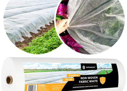 Vliesdoek - Vliesdoek Plantenbescherming - 70 G/M2 - 50 x 3,2 M