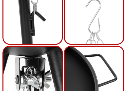 BBQ Tripod - Driepoot -Inclusief Pot - Inclusief Rooster - Inclusief Vis Rookplankjes - Inclusief Vuurschaal - 51 x 152 cm