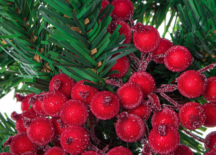 Kunstdecoratielijsterbes - 100 Draden - 200 Lijsterbesbollen - Rood