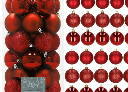 Kerstballen | 30 Stuks | 6 cm | Rood