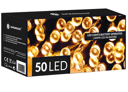 Kerstverlichting | 5,5 m | Batterij | 50 LED | Warm Wit