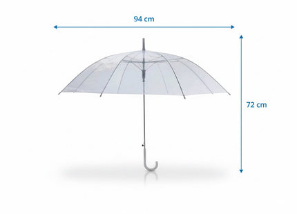 Transparante Paraplu - Doorzichtig - Voor Volwassenen - Ø 94 cm - 10 stuks