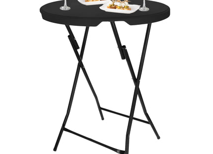 Statafel - Opklapbaar - Horeca Kwaliteit - Inklapbaar - Met vergrendeling - Extra Stevig - Zwart - Ø 80x110cm