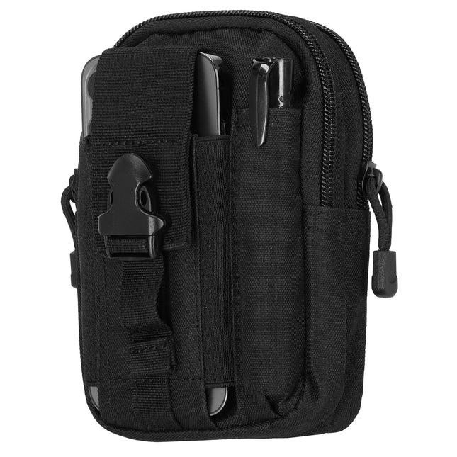 Heuptas - 2 Vakken - Moneybelt - Tas Organizer - 18 x 12 x 3,5 cm - Zwart