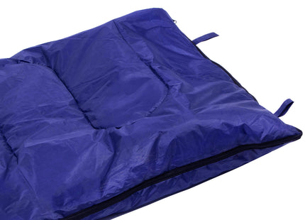 Slaapzak Kamperen - 190 x 73 cm - Dekenmodel - Inc. Draagtas - 8 t/m 20°C - Marineblauw