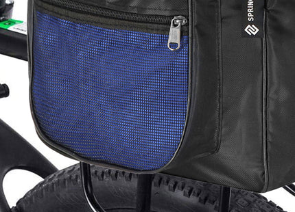 Fietstas - Dubbel - Opbergen - Zwart/Blauw - 15 L